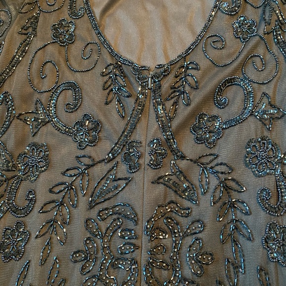 Heavily beaded gown. Brand is BHLDN. - Picture 4 of 7